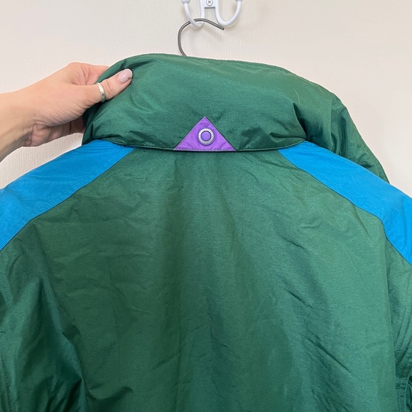 Vintage MARKER Retro 90s 80s Snowboard Ski Zip Off Sleeves Block Colors Hood, L - Picture 8 of 9